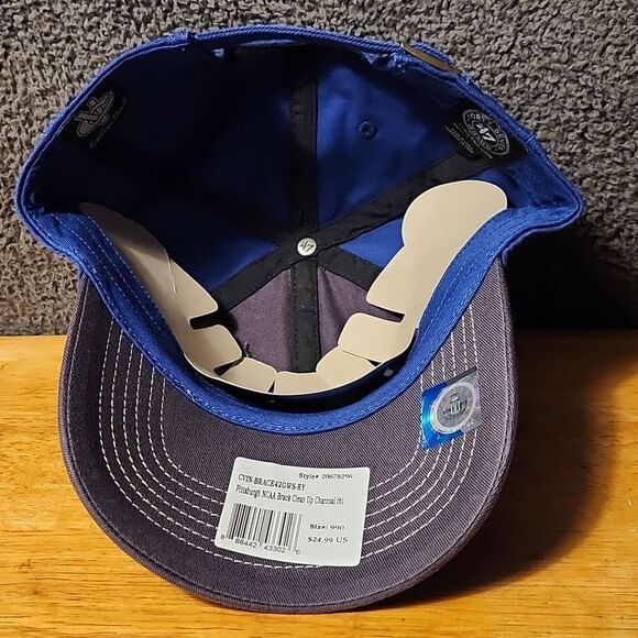 47 Brand University of Pittsburgh Pitt Panthers Sliderback Hat - New - Picture 6 of 11